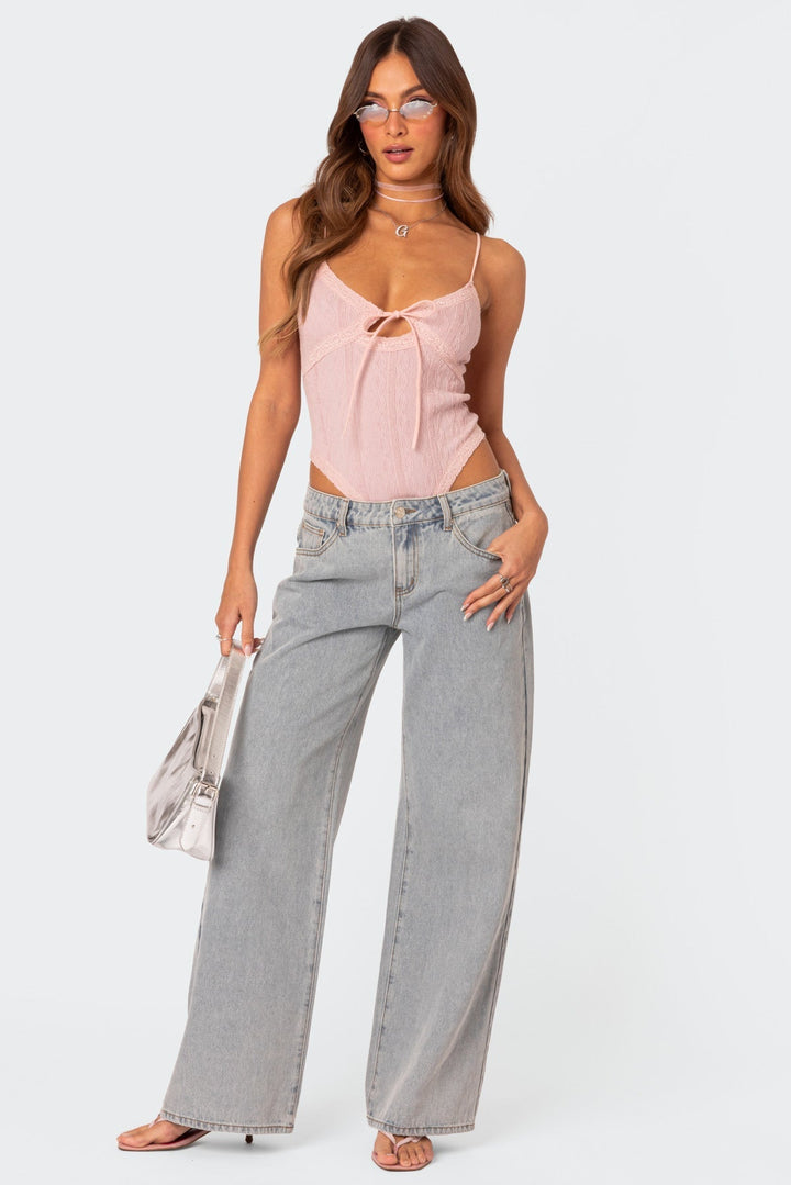 Celeste - Bow-Tie Loose Fit Jeans