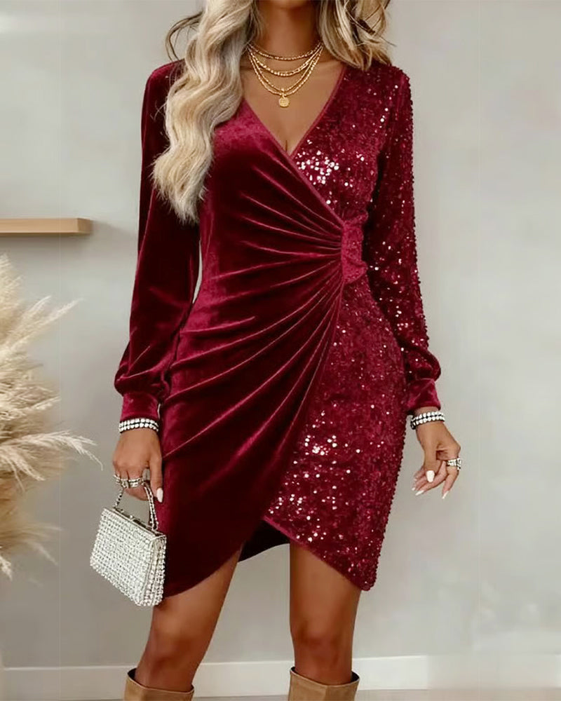 Seraphine | Velvet Sequin Dress