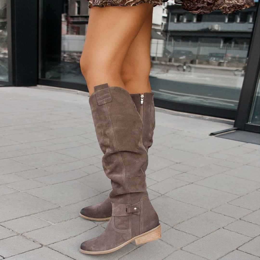 Layla | Suede Elegant Knee-High Boots